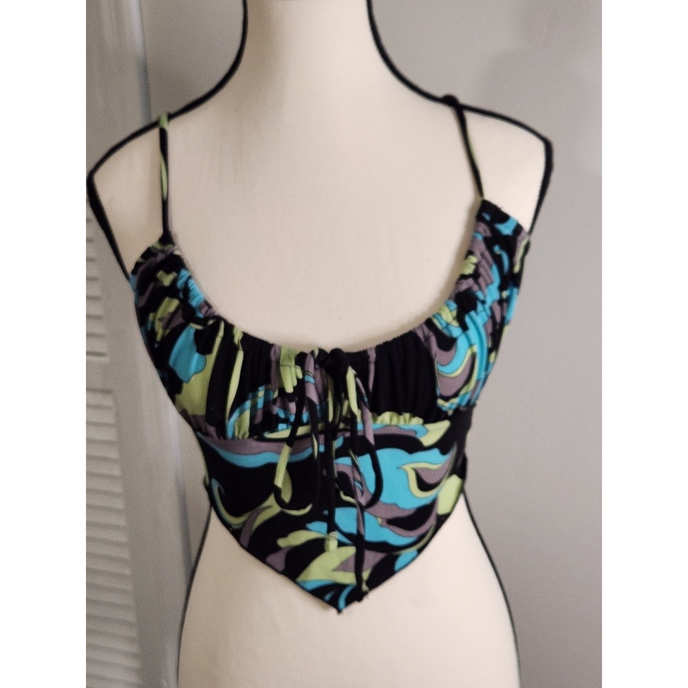 Urban Outfitters Multicolor  Spagetti Strap Y2K Sz XS Retro Beach Night‎ out - Picture 2 of 7